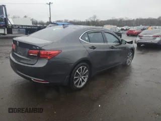 2015 Acura TLX V6 Advance with VIN 19UUB2F74FA023099, listed as a Copart auction lot 48636865 with 74,499 mi miles and Salvage Title. Bid and sale history available at carsss.com. Image 3.