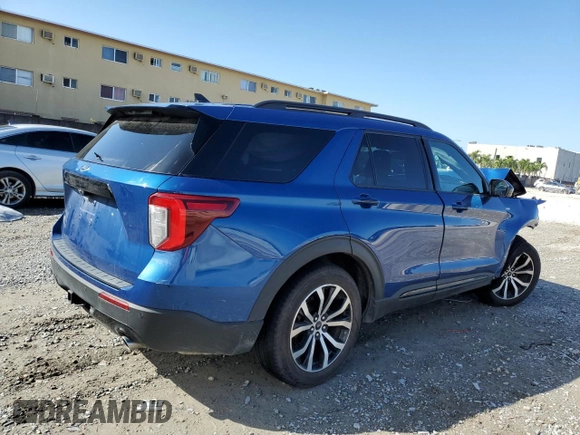 2022 Ford Explorer ST-Line with VIN 1FMSK7KH6NGC50528, listed as a Copart auction lot 46605305 with 68,828 mi miles and Salvage Title. Bid and sale history available at carsss.com. Image 3.