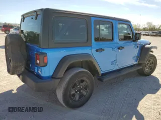 2022 Jeep Wrangler Unlimited Sport with VIN 1C4HJXDN8NW173946, listed as a Copart auction lot 48877615 with Not Provided miles and Salvage Title. Bid and sale history available at DreamBid. Image 3.