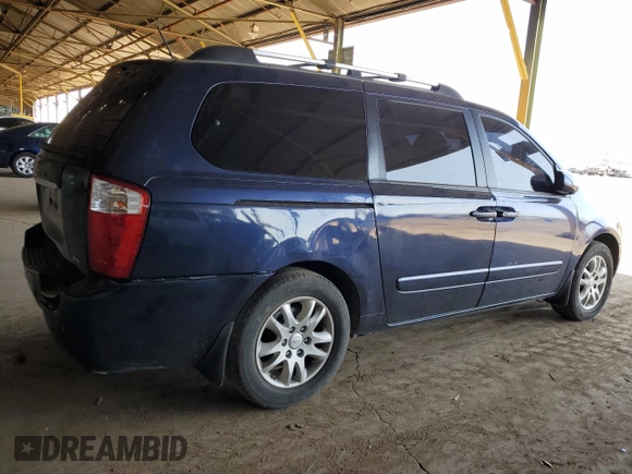 2009 Kia Sedona LX with VIN KNDMB233196279966, listed as a Copart auction lot 49606935 with 125,226 mi miles and Salvage Title. Bid and sale history available at carsss.com. Image 3.