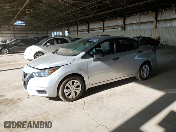 2021 Nissan Versa S with VIN 3N1CN8DV5ML859535, listed as a Copart auction lot 61468315 with 54,007 mi miles and Salvage title. Bid and sale history available at DreamBid. Image 1.