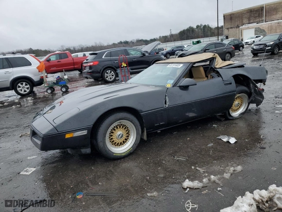 1987 Chevrolet Corvette with VIN 1G1YY3184H5119288, listed as a Copart auction lot 45191605 with 52,340 mi miles and Salvage Title. Bid and sale history available at carsss.com. Image 1.