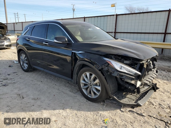 2020 Infiniti QX50 LUXE with VIN 3PCAJ5M14LF115093, listed as a Copart auction lot 73651182 with 35,538 mi miles. Bid and sale history available at carsss.com. Image 4.