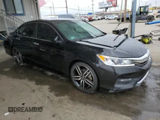 2017 Honda Accord Sedan Sport with VIN 1HGCR2F54HA147155, listed as a Copart auction lot 54387675 with 90,720 mi miles and Salvage Title. Bid and sale history available at carsss.com. Image 4.