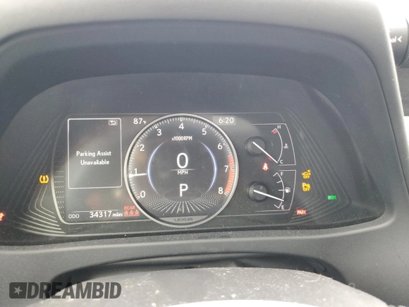 2022 Lexus UX with VIN JTHX3JBH0N2051278, listed as a Copart auction lot 61441804 with 34,317 mi miles and Salvage Title. Bid and sale history available at carsss.com. Image 9.
