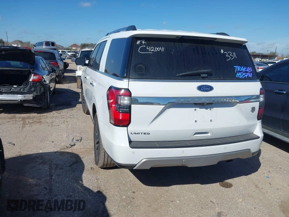 2019 Ford Expedition Limited with VIN 1FMJU1KT7KEA73311, listed as a IAAI auction lot 41678637 with 120,695 mi miles and . Bid and sale history available at DreamBid. Image 3.