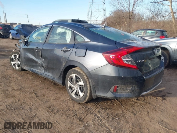 2020 Honda Civic Sedan LX with VIN 2HGFC2F66LH566187, listed as a IAAI auction lot 41523994 with 42,161 mi miles. Bid and sale history available at carsss.com. Image 3.