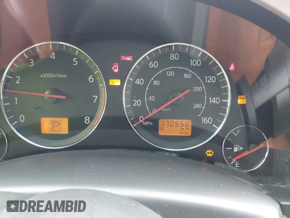 2005 Infiniti FX with VIN JNRAS08U35X106723, listed as a IAAI auction lot 42621543 with 170,558 mi miles and . Bid and sale history available at DreamBid. Image 7.