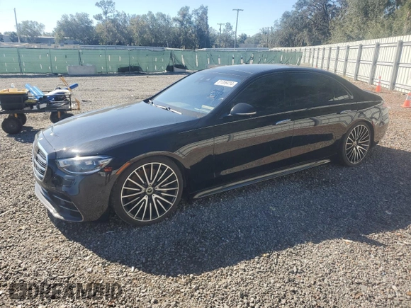 2023 Mercedes-Benz S-Class S 500 with VIN W1K6G6DB5PA174998, listed as a Copart auction lot 81356414 with 18,174 mi miles and Salvage Title. Bid and sale history available at carsss.com. Image 1.