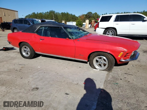 1970 Ford Mustang с VIN 0T01F165510, выставлен на аукционе Copart как лот 84385364 с пробегом 42 907 миль миль и Списание • Salvage title. История ставок и продаж доступна на DreamBid. Изображение 4.
