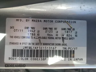 2012 Mazda 3 GX with VIN JM1BL1KF5C1513167, listed as a Copart auction lot 73207624 with 130,995 mi miles and Salvage Title. Bid and sale history available at carsss.com. Image 13.