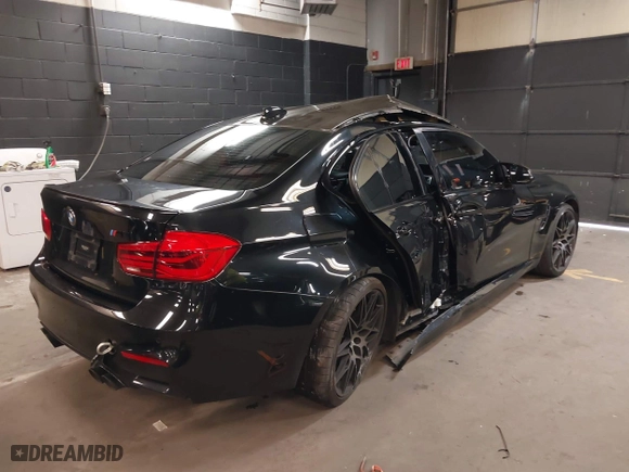 2018 BMW M3 with VIN WBS8M9C5XJ5L71599, listed as a IAAI auction lot 41932825 with 53,730 mi miles. Bid and sale history available at carsss.com. Image 4.