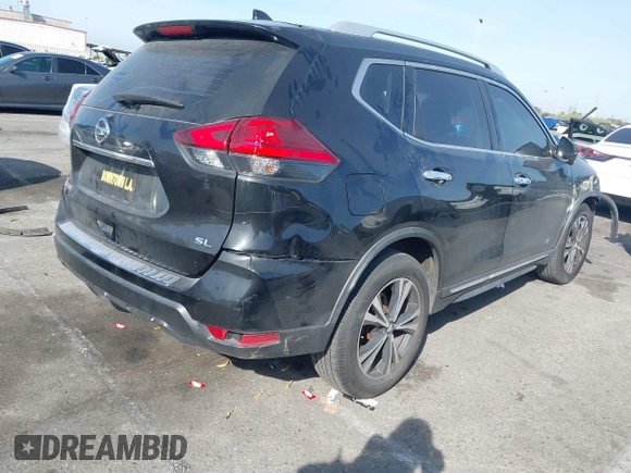 2017 Nissan Rogue SL with VIN JN8AT2MT6HW391390, listed as a IAAI auction lot 41852317 with 72,660 mi miles and . Bid and sale history available at DreamBid. Image 4.