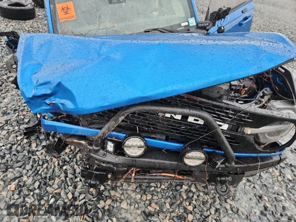 2021 Ford Bronco z VIN 1FMEE5DPXMLB01431, wystawiony jako Copart lot #59192915 z przebiegiem Nie podano mil oraz Nie do naprawy • Non repairable. Historia ofert i sprzedaży dostępna na DreamBid. Obrazek 11.