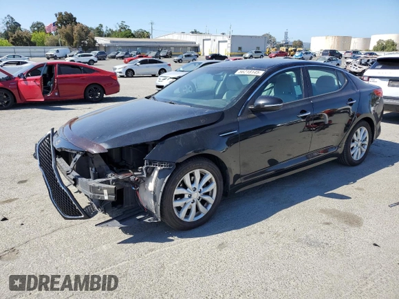 2015 Kia Optima LX z VIN 5XXGM4A78FG354023, wystawiony jako Copart lot #56218145 z przebiegiem 103 054 mil mil oraz Szkoda całkowita • Salvage title. Historia ofert i sprzedaży dostępna na DreamBid. Obrazek 1.