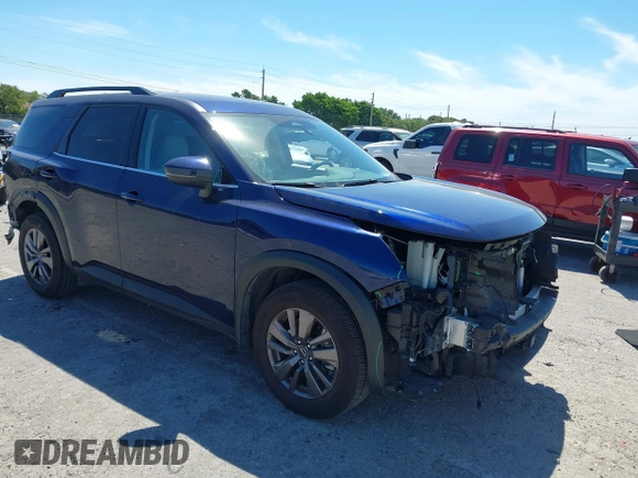 2022 Nissan Pathfinder SV with VIN 5N1DR3BAXNC239233, listed as a IAAI auction lot 41858513 with 32,632 mi miles and . Bid and sale history available at DreamBid. Image 1.