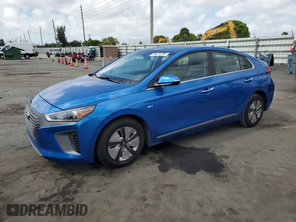 2017 Hyundai Ioniq Limited with VIN KMHC85LCXHU027621, listed as a Copart auction lot 54475795 with 125,470 mi miles and Salvage Title. Bid and sale history available at DreamBid. Image 1.