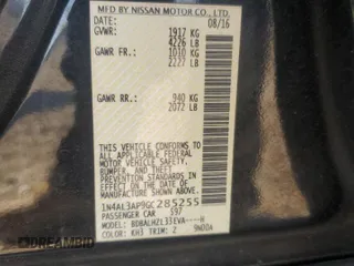 2016 Nissan Altima SR with VIN 1N4AL3AP9GC285255, listed as a Copart auction lot 48812415 with Not Provided miles and Salvage Title. Bid and sale history available at carsss.com. Image 14.