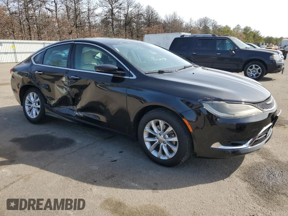 2015 Chrysler 200 C with VIN 1C3CCCCB7FN545163, listed as a Copart auction lot 48868495 with 165,175 mi miles and Salvage Title. Bid and sale history available at carsss.com. Image 4.