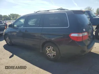 2005 Honda Odyssey EX-L z VIN 5FNRL38735B043791, wystawiony jako Copart lot #55844725 z przebiegiem 172 648 mil mil oraz Szkoda całkowita • Salvage title. Historia ofert i sprzedaży dostępna na DreamBid. Obrazek 2.