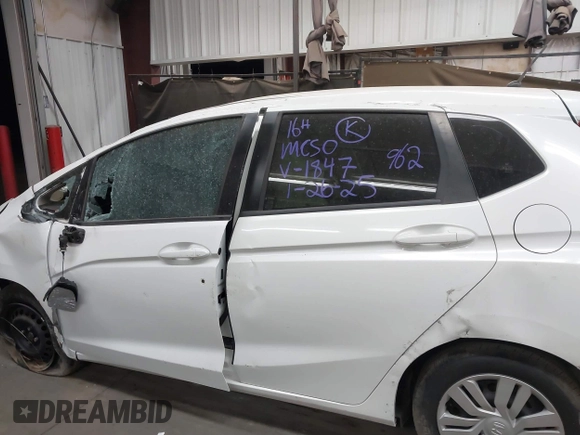2016 Honda Fit LX with VIN JHMGK5H5XGX021847, listed as a IAAI auction lot 41651588 with 18,140 mi miles. Bid and sale history available at carsss.com. Image 14.