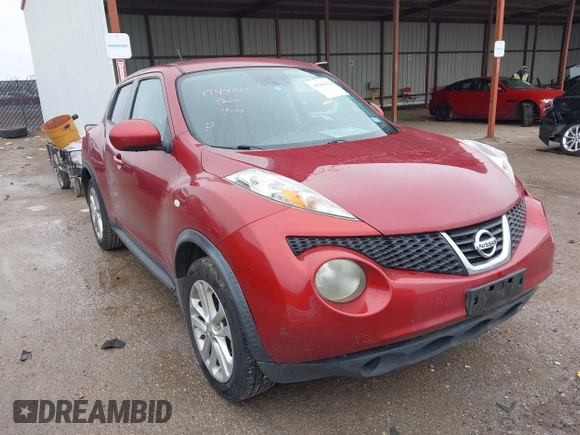 2013 Nissan Juke SV with VIN JN8AF5MR5DT209428, listed as a IAAI auction lot 41964212 with 117,469 mi miles and . Bid and sale history available at carsss.com. Image 1.