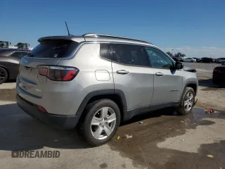 2022 Jeep Compass Latitude with VIN 3C4NJCBB0NT192422, listed as a Copart auction lot 50897005 with 13,342 mi miles and Salvage Title. Bid and sale history available at carsss.com. Image 3.