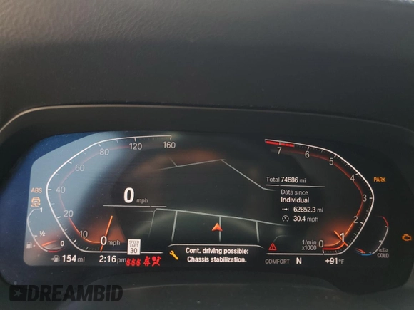 2020 BMW X5 sDrive40i with VIN 5UXCR4C01L9C26104, listed as a Copart auction lot 59191565 with 62,852 mi miles and Clean title. Bid and sale history available at DreamBid. Image 9.
