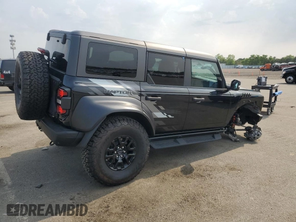 2023 Ford Bronco Raptor с VIN 1FMEE5JR6PLB79862, выставлен на аукционе Copart как лот 59628905 с пробегом 5 382 миль миль и Списание • Salvage title. История ставок и продаж доступна на DreamBid. Изображение 3.