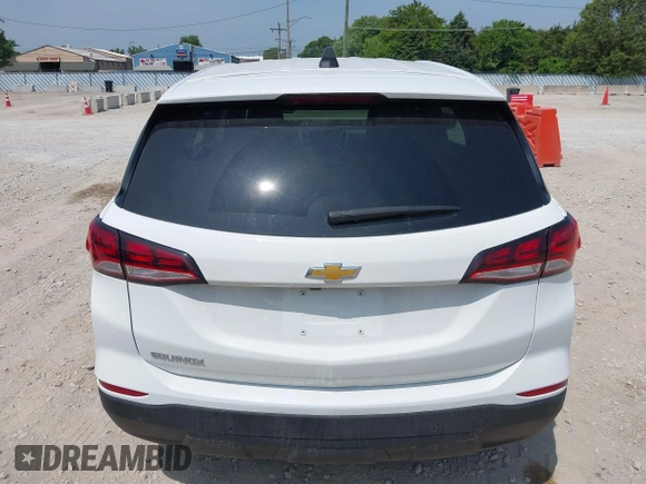 2024 Chevrolet Equinox LS with VIN 3GNAXHEG4RL278573, listed as a IAAI auction lot 42514554 with 57,581 mi miles and . Bid and sale history available at DreamBid. Image 16.