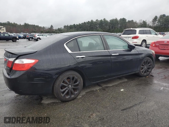 2014 Honda Accord Sport with VIN 1HGCR2F53EA091964, listed as a Copart auction lot 51842905 with 143,335 mi miles and Salvage Title. Bid and sale history available at DreamBid. Image 3.