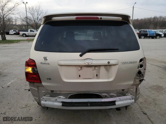 2006 Toyota Highlander w/3rd Row with VIN JTEDP21A860110508, listed as a Copart auction lot 49770065 with 254,587 mi miles and Salvage Title. Bid and sale history available at carsss.com. Image 6.