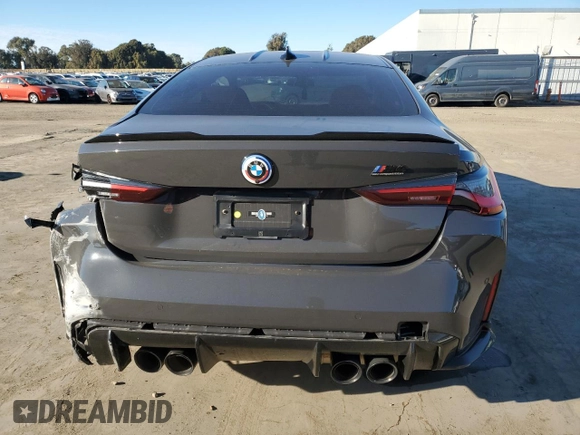 2023 BMW M4 Competition with VIN WBS33AZ01PCM59701, listed as a Copart auction lot 83067984 with 26,200 mi miles and Salvage Title. Bid and sale history available at carsss.com. Image 6.