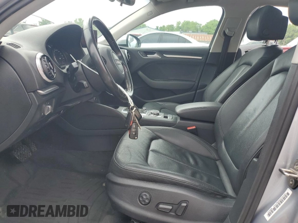 2015 Audi A3 Premium Plus with VIN WAUEFGFF9F1132439, listed as a Copart auction lot 61410465 with 76,693 mi miles and Salvage title. Bid and sale history available at DreamBid. Image 7.