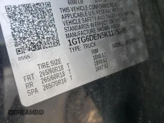 2019 GMC Canyon 4WD SLT with VIN 1GTG6DEN5K1175365, listed as a Copart auction lot 48862965 with 42,419 mi miles and Salvage Title. Bid and sale history available at carsss.com. Image 12.
