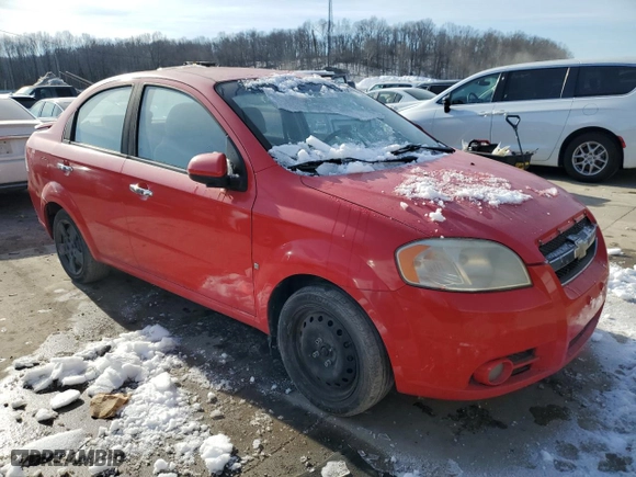 2009 Chevrolet Aveo LT w/2LT with VIN KL1TG56E89B326212, listed as a Copart auction lot 41868155 with 0 mi miles and Clean Title. Bid and sale history available at carsss.com. Image 4.