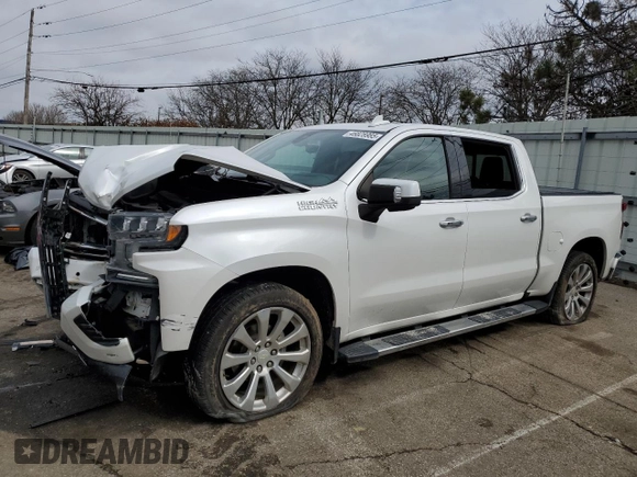 2019 Chevrolet Silverado 1500 High Country with VIN 1GCUYHEL5KZ119544, listed as a Copart auction lot 46828985 with 68,872 mi miles and Salvage Title. Bid and sale history available at carsss.com. Image 1.