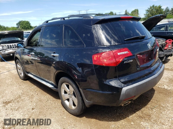2009 Acura MDX Sport/Pwr Tail Gate with VIN 2HNYD28789H517246, listed as a Copart auction lot 61708274 with 0 mi miles and Salvage Title. Bid and sale history available at carsss.com. Image 2.