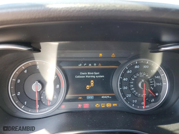 2020 Genesis G70 2.0T with VIN KMTG34LA4LU048830, listed as a Copart auction lot 71755414 with 40,429 mi miles and Salvage Title. Bid and sale history available at carsss.com. Image 9.