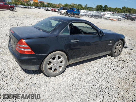 1999 Mercedes-Benz SLK-Class with VIN WDBKK47F8XF124253, listed as a Copart auction lot 70414014 with 0 mi miles and Salvage Title. Bid and sale history available at carsss.com. Image 3.