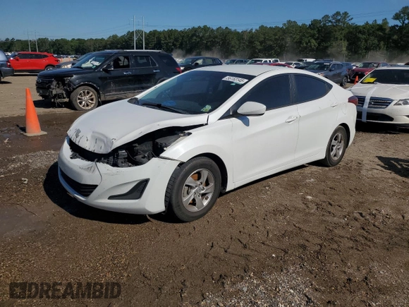2015 Hyundai Elantra SE z VIN 5NPDH4AE3FH614533, wystawiony jako Copart lot #56153145 z przebiegiem 185 667 mil mil oraz Szkody całkowita. Historia ofert i sprzedaży dostępna na DreamBid. Obrazek 1.