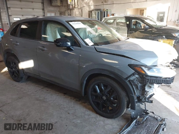2024 Honda HR-V Sport with VIN 3CZRZ2H54RM749977, listed as a IAAI auction lot 41349682 with 55,753 mi miles. Bid and sale history available at carsss.com. Image 1.