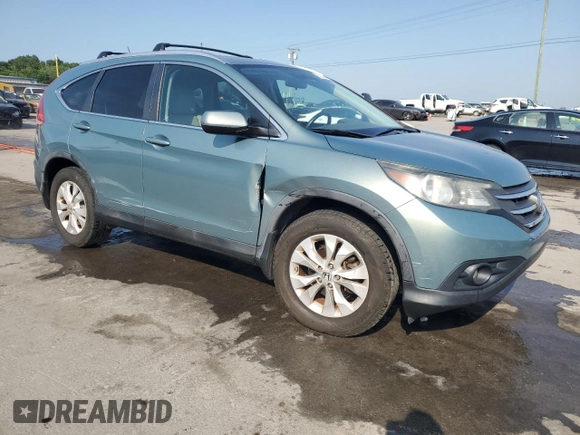 2012 Honda CR-V EX-L with VIN 2HKRM4H78CH612331, listed as a Copart auction lot 62383725 with 208,658 mi miles and Salvage title. Bid and sale history available at DreamBid. Image 4.