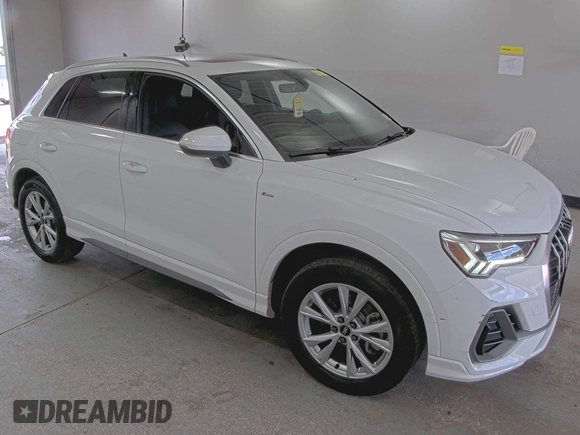 2023 Audi Q3 S line Premium with VIN WA1DECF38P1107608, listed as a IAAI auction lot 42731409 with 45,002 mi miles and . Bid and sale history available at DreamBid. Image 22.