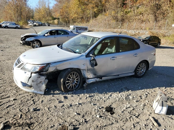 2008 Saab 9-3 with VIN YS3FB49Y981155097, listed as a Copart auction lot 77548084 with 81,472 mi miles and Salvage Title. Bid and sale history available at carsss.com. Image 1.