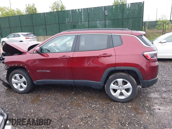 2021 Jeep Compass Latitude with VIN 3C4NJDBB1MT597693, listed as a IAAI auction lot 42187958 with 10,454 mi miles and . Bid and sale history available at DreamBid. Image 13.