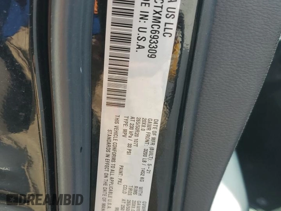 2021 Dodge Durango R/T z VIN 1C4SDHCTXMC693309, wystawiony jako Copart lot #57399455 z przebiegiem 115 053 mil mil oraz Szkoda całkowita • Salvage title. Historia ofert i sprzedaży dostępna na DreamBid. Obrazek 13.