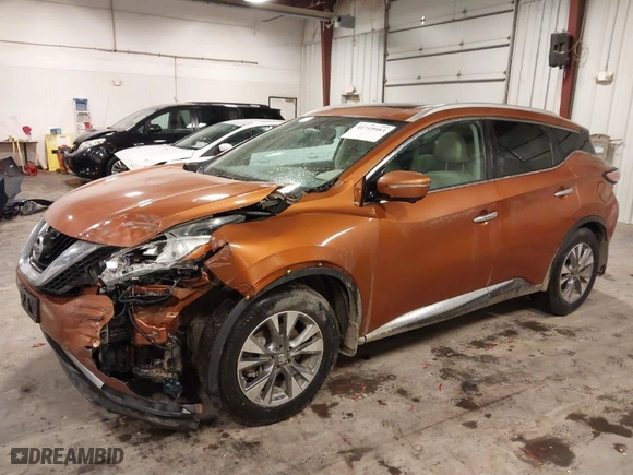 2015 Nissan Murano Platinum with VIN 5N1AZ2MH7FN282814, listed as a IAAI auction lot 41719983 with 220,000 mi miles. Bid and sale history available at carsss.com. Image 2.