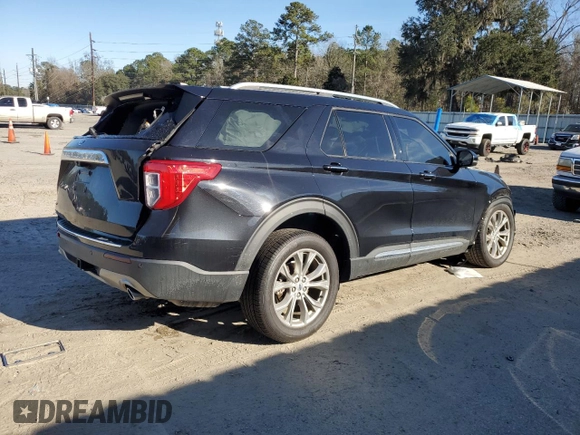 2021 Ford Explorer Limited with VIN 1FMSK7FH7MGC14517, listed as a Copart auction lot 45730845 with 44,469 mi miles and Salvage Title. Bid and sale history available at carsss.com. Image 3.