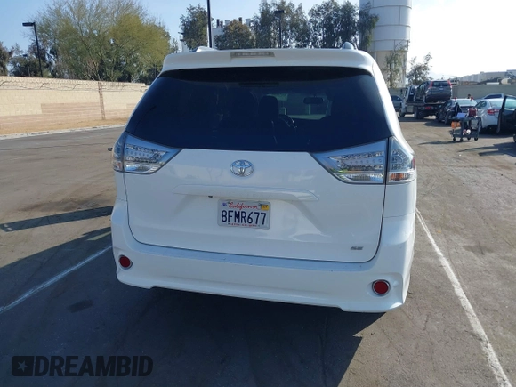 2015 Toyota Sienna SE with VIN 5TDXK3DC6FS627578, listed as a IAAI auction lot 41568684 with 124,138 mi miles and . Bid and sale history available at DreamBid. Image 16.